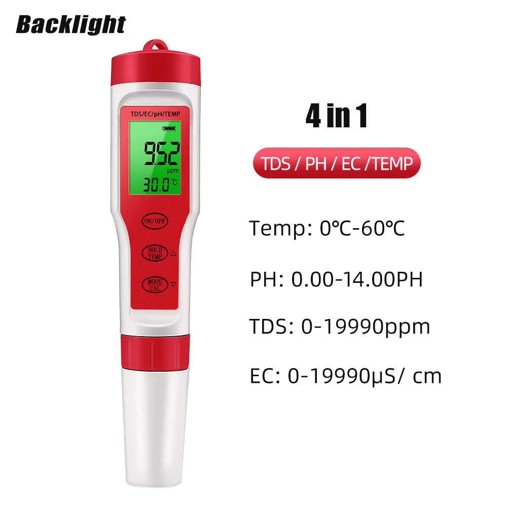 Misuratore PH TDS 4 IN 1 PH/TD - Ph Meter Digital Water Tester recensione e prezzo